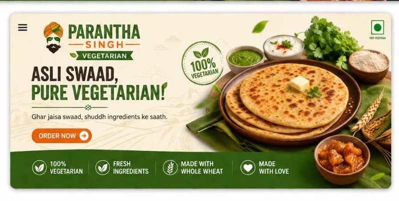 Parantha Singh Vegetarion banner